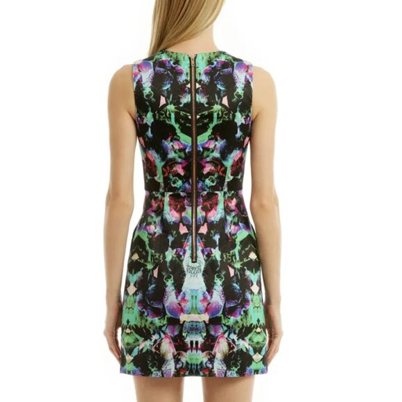 Milly Electric Hologram Multicolor Mini Dress - Size 8 - Picture 2 of 9